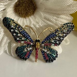 Butterfly Rhinestones Pin/Brooch